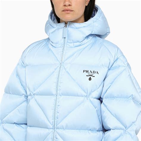 prada jacke babyblau|Prada jacket.